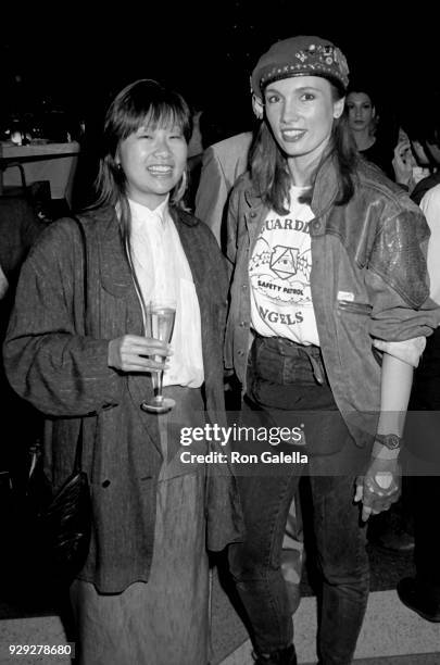 May Pang and Lisa Sliwa sighted on April 20, 1987 at Stringfellow's in New York City.