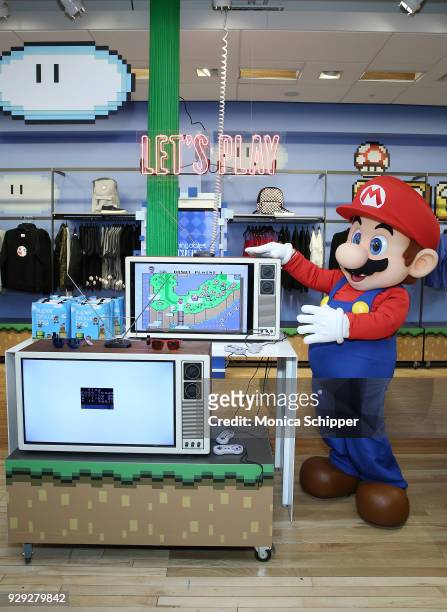 Mario attends the Bloomingdale's launch of an exclusive collection with Nintendo on March 8, 2018 in New York City.
