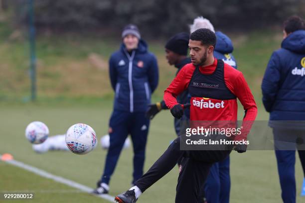 Jake Clarke-Salter during a Sunderland training session at The Academy of Light on March 8, 2018 in Sunderland, England.