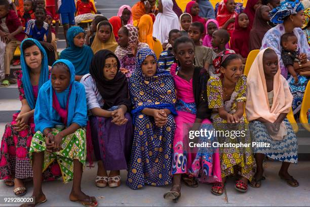 Children from various ethnicities including Tuareg participate in the 4th annual Youth Festival celebrating and promoting educational excellence and...