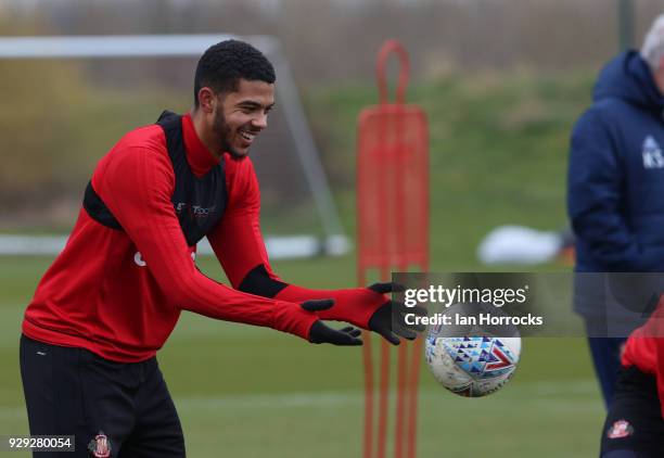 Jake Clarke-Salter during a Sunderland training session at The Academy of Light on March 8, 2018 in Sunderland, England.