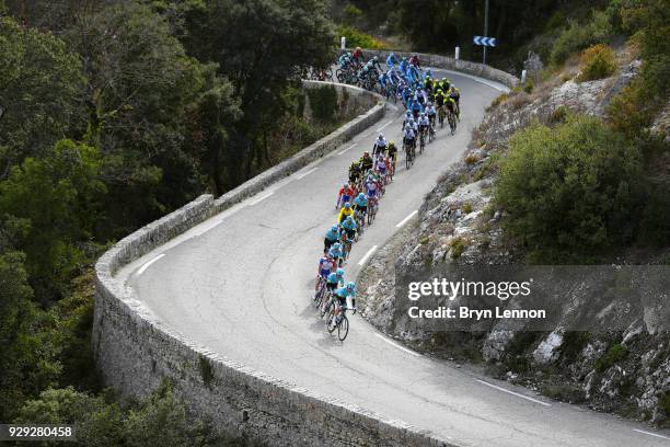 Landscape / The Peloton at 500m Col du Pointu rides during the 76th Paris - Nice 2018 / Stage 5 a 165km stage from Salon-de-Provence to Sisteron on...