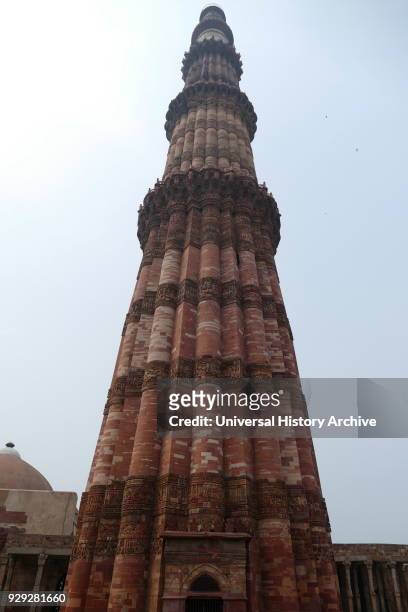 Qutab Minar is a minaret that forms part of the Qutb complex, a UNESCO World Heritage Site in the Mehrauli area of Delhi, India. Made of red...