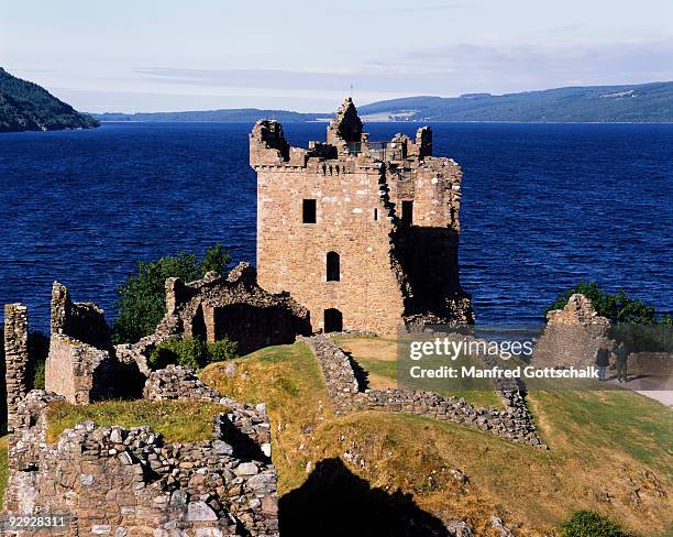 urquhart castle , loch ness , the great glen , highlands , scotland , great britain - loch ness stock pictures, royalty-free photos & images