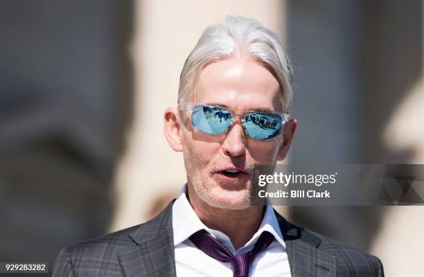 Rep. Trey Gowdy, R-S.C., walks down the House steps after final votes of the week in the Capitol on March 8, 2018.