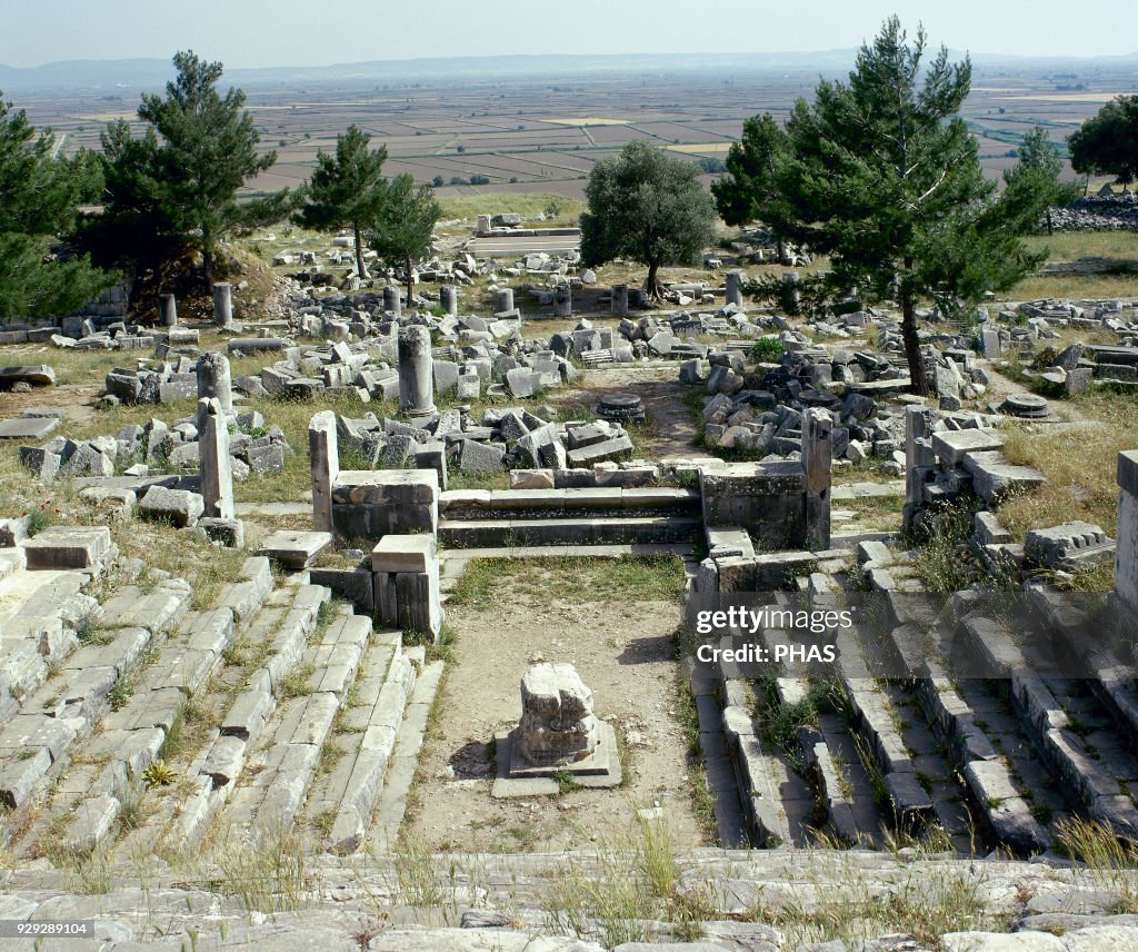 Priene Rude Turkey, Priene. Ancient Greek city of Ionia. Bouleuterion . 2nd... News ...