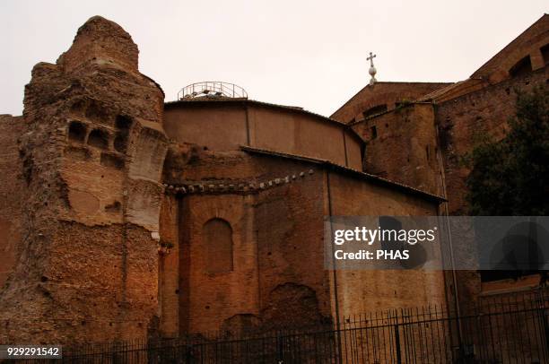 Italy, Rome. Baths of Diocletian. Built from 298-306. Exterior. National Roman Museum, Italy.