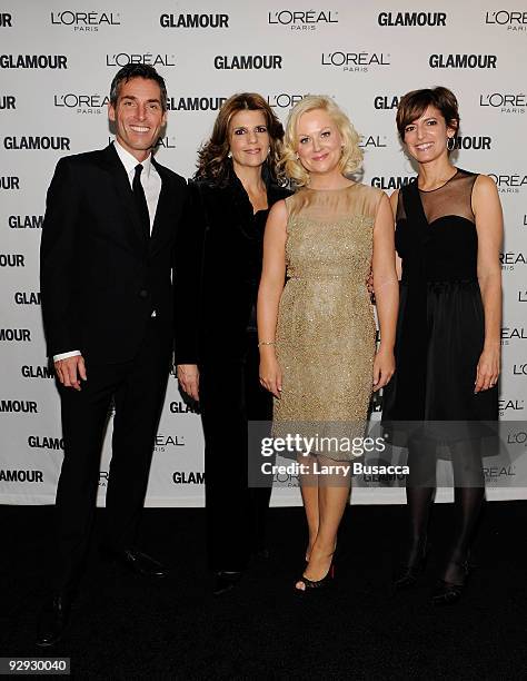 Publishing Director Bill Wackermann, President of L'Oreal Karen Fondu, actress Amy Poehler and Glamour magazine�s Editor-in-Chief Cindi Leive attend...