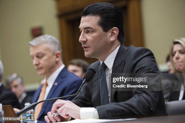 Scott Gottlieb, commissioner of the Food and Drug Administration , speaks during a House Oversight and Investigations Subcommittee hearing in...