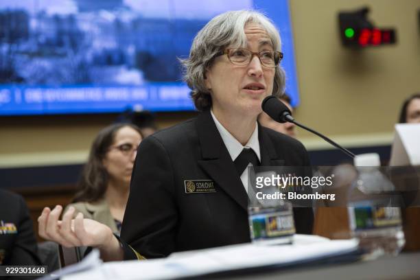 Anne Schuchat, acting director of the Centers for Disease Control , speaks during a House Oversight and Investigations Subcommittee hearing in...