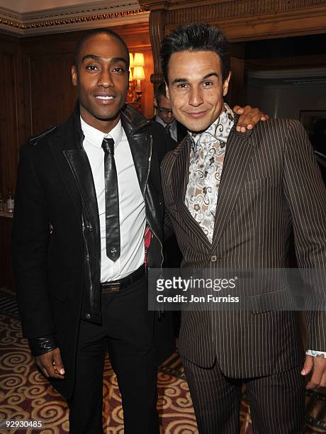 Simon Webbe and Chico Slimani attend the MTV Staying Alive Foundation launch party for documentary 'Travis McCoy's Unbeaten track' and single 'One At...