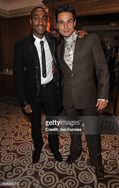 Simon Webbe and Chico Slimani attends the MTV Staying Alive Foundation launch party for documentary 'Travis McCoy's Unbeaten track' and single 'One...