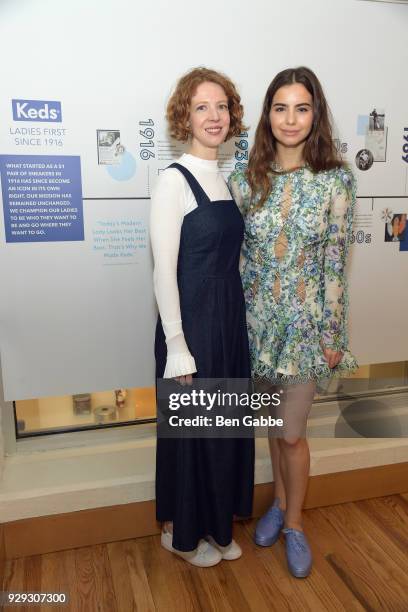 Keds CMO Emily Culp and Violetta Komyshan celebrate International Women's Day with Keds at Manhattan Plaza Racquet Club on March 8, 2018 in New York...