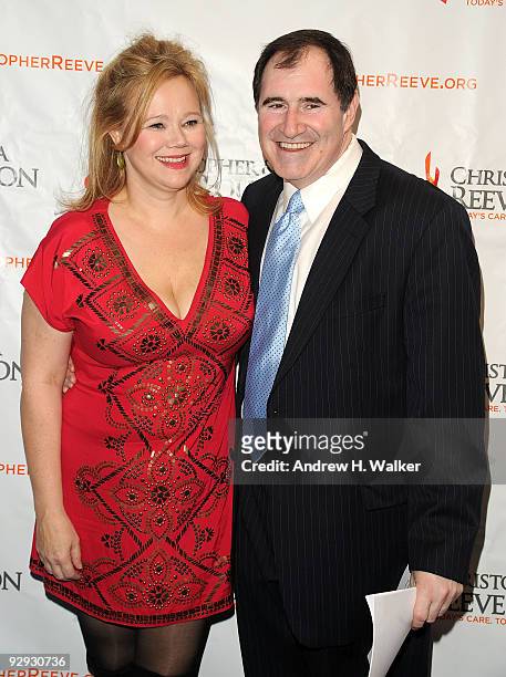 Actors Caroline Rhea and Richard Kind attend the Christopher & Dana Reeve Foundation 19th Annual "A Magical Evening" Gala at the Marriott Marquis on...