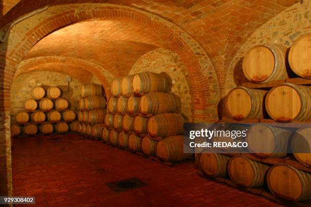 Cellar. Gabbiano wine factory. San Casciano. Tuscany. Italy.