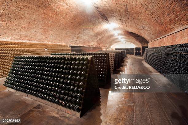 Contratto cellar wine cathedral in Canelli. Asti. Piemonte. Italy. Europe.
