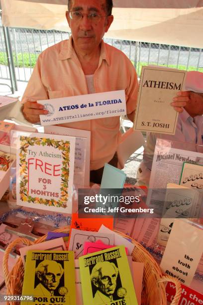 The Atheists booth at the Miami Book Fair International.