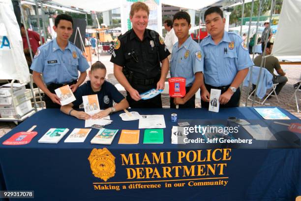 Miami-Dade County Police Department exhibit at the Jose Marti Park fair.