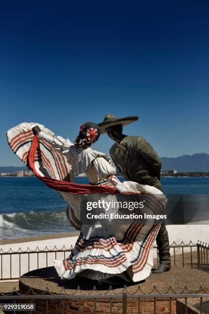 Vallarta Spanish Dancers Sculpture on the Malecon Puerto Vallarta Mexico.