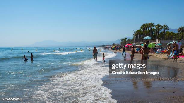 Marbella, Costa del Sol, Malaga Province, Andalusia, southern Spain, Playa Real de Zaragoza.