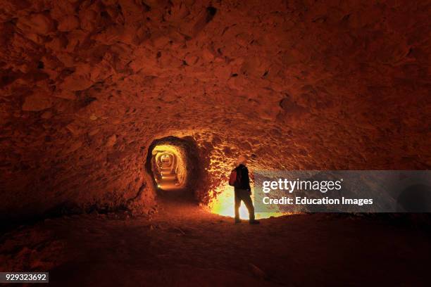 Las Medulas, Leon Province, Castile and Leon, Spain, The Orellan galleries. The Roman gold mining site of Las Medulas is a UNESCO World Heritage...