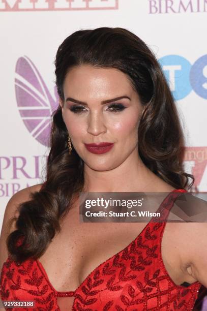 Danielle Lloyd attends the Pride Of Birmingham Awards 2018 at University of Birmingham on March 8, 2018 in Birmingham, England.