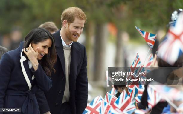 Prince Harry and Meghan Markle visit Millennium Point on March 08, 2018 in Birmingham, England.
