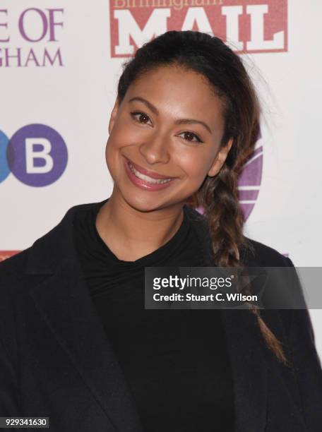 Laura Rollins attends the Pride Of Birmingham Awards 2018 at University of Birmingham on March 8, 2018 in Birmingham, England.
