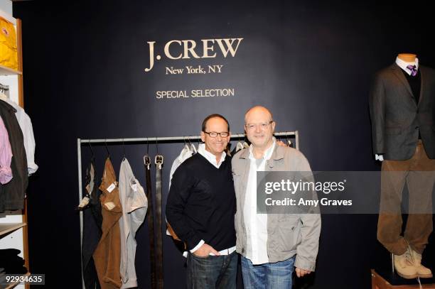 Store Owner Ron Herman and Mickey Drexler of J. Crew attend the unveiling of the J. Crew Special Selections Store at Ron Herman Melrose on November...