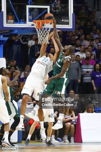 James Gist, #14 of Panathinaikos Superfoods Athens in action during the 2017/2018 Turkish Airlines EuroLeague Regular Season Round 25 game between...