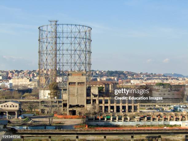 Europe. Italy. Lazio. Rome. Ex Industrial Area. Gasometer.