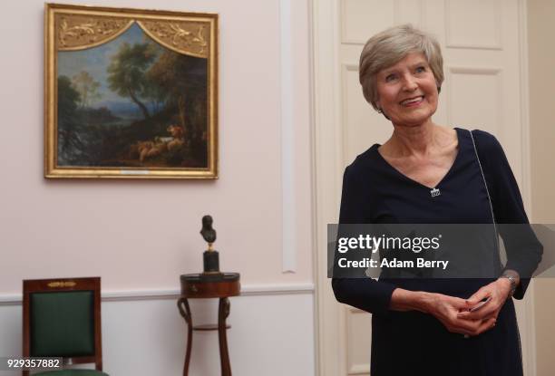 Publisher Friede Springer attends a dinner in honor of former German President Horst Koehler during his 75th birthday at Bellevue Palace on March 8,...