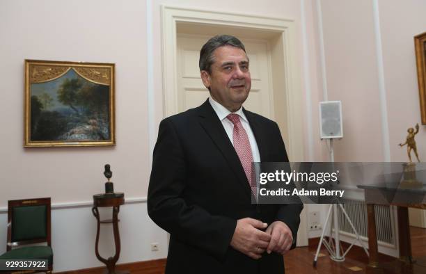 Vice Chancellor and Foreign Minister Sigmar Gabriel attends a dinner in honor of former German President Horst Koehler during his 75th birthday at...