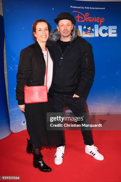 Michi Beck and partner Ulrike Fleischer attend the Disney on Ice premiere 'Fantastische Abenteuer' at Velodrom on March 8, 2018 in Berlin, Germany.