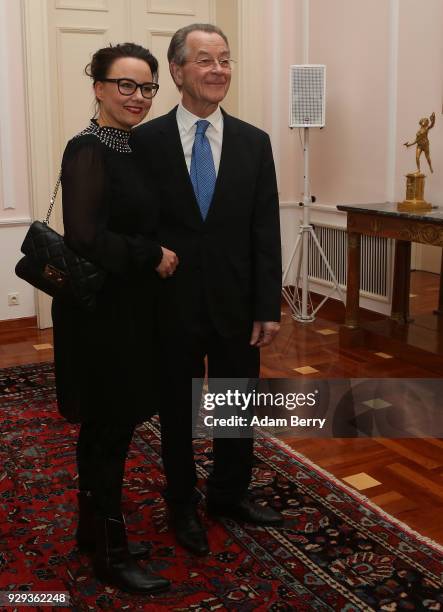 German Social Democrat Politician Franz Muentefering and his wife Michelle Muentefering attend a dinner in honor of former German President Horst...