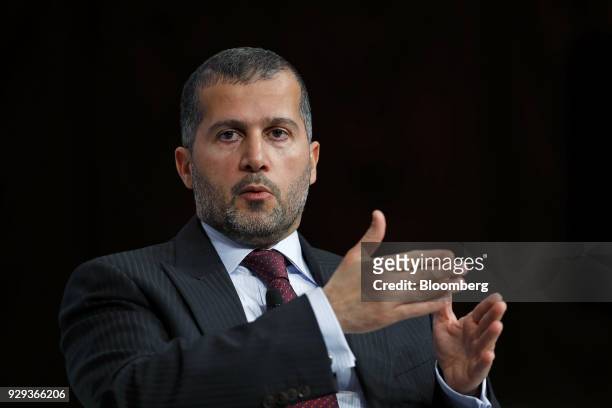 Mohamed Al Hammadi, chief executive officer of Emirates Nuclear Energy Corp., speaks during the 2018 CERAWeek by IHS Markit conference in Houston,...