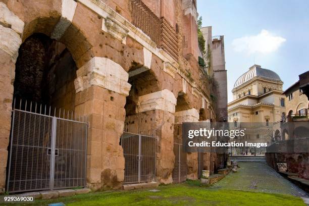 Roman Ghetto. Theatre Of Marcellus. Synagogue. Rome. Lazio. Italy.