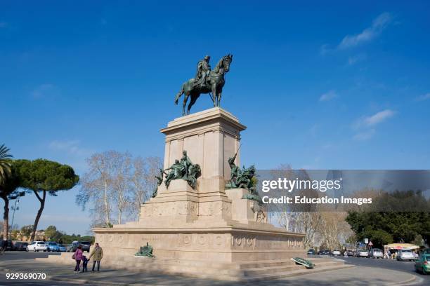 Equestrian Monument To Giuseppe Garibaldi. Gianicolo. Rome. Lazio. Italy.