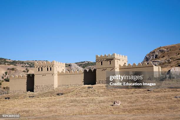 Reconstruction Of The Walls. Hattusa Archaeological Area. Turkey.