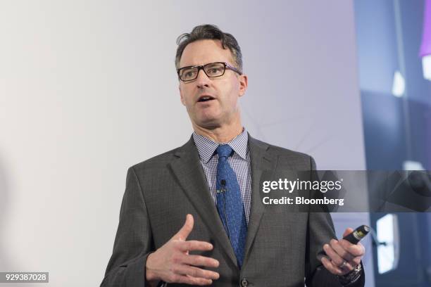 Daniel Diehl, chief executive officer of Aircuity Inc., speaks during the 2018 CERAWeek by IHS Markit conference in Houston, Texas, U.S., on...