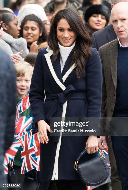 Meghan Markle visits Millennium Point on March 8, 2018 in Birmingham, England.