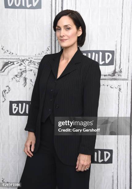 Actress Carrie-Anne Moss visits Build Series to discuss the series "Jessica Jones" at Build Studio on March 8, 2018 in New York City.