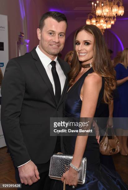 Shay Given and Rebecca Gibson attends the Hope and Homes for Children 'Once Upon A Time Ball' at One Marylebone on March 8, 2018 in London, England.