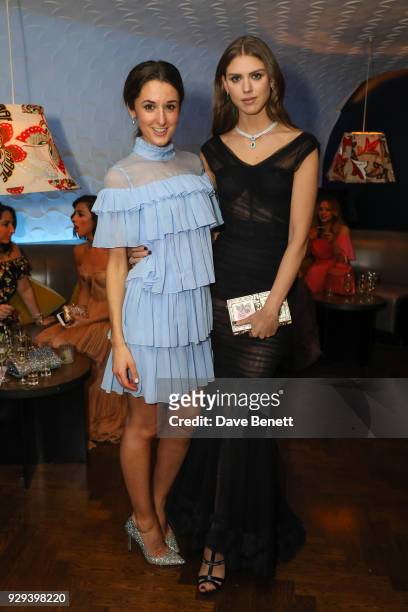 Rosanna Falconer and Sabrina Percy attend The BARDOU Foundation's International Women's Day IWD private dinner at The Hospital Club on March 8, 2018...