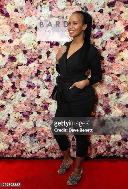 Sabrina Dhowre attends The BARDOU Foundation's International Women's Day IWD private dinner at The Hospital Club on March 8, 2018 in London, England.