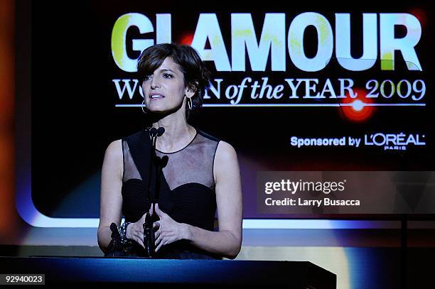 Glamour magazine�s Editor-in-Chief Cindi Leive speaks onstage at the The 2009 Women of the Year hosted by Glamour Magazine at Carnegie Hall on...