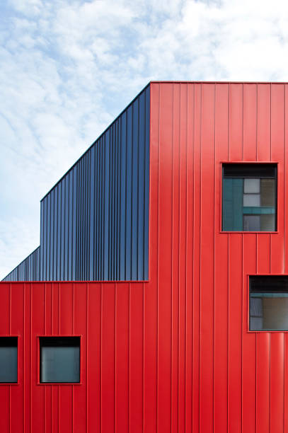 Red Panel Cladding 489 Red Cladding Stock Photos, High-Res Pictures, and Images - Getty Images