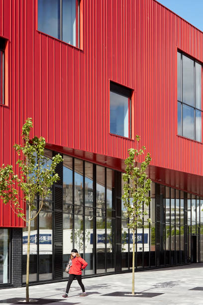 Red Steel Cladding 489 Red Cladding Stock Photos, High-Res Pictures, and Images - Getty Images