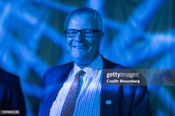 Ernie Thrasher, chief executive officer of Xcoal Energy & Resources LLC, smiles during the 2018 CERAWeek by IHS Markit conference in Houston, Texas,...