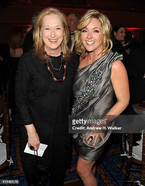 Actresses Meryl Streep and Jane Krakowski attend the Christopher & Dana Reeve Foundation 19th Annual "A Magical Evening" Gala at the Marriott Marquis...